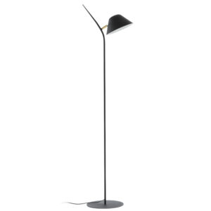 Čern&aacute; kovov&aacute; stojac&iacute; lampa Kave Home Aurelia 152 cm