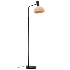 Čern&aacute; kovov&aacute; stojac&iacute; lampa Kave Home Damila 157 cm