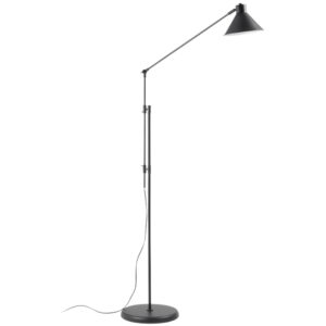 Čern&aacute; kovov&aacute; stojac&iacute; lampa Kave Home Dione 220 cm