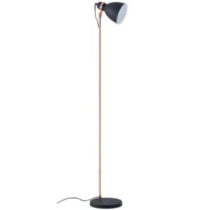 Čern&aacute; kovov&aacute; stojac&iacute; lampa Somcasa Blasca 144 cm