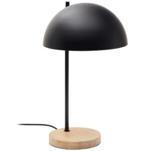 Čern&aacute; kovov&aacute; stoln&iacute; lampa Kave Home Catlar