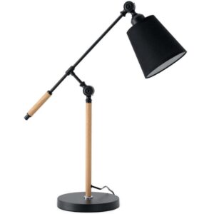 Čern&aacute; kovov&aacute; stoln&iacute; lampa Somcasa Lizar 67 cm