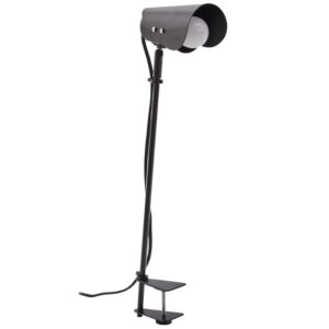 Čern&aacute; kovov&aacute; stoln&iacute; lampa s klipem Kave Home Jula