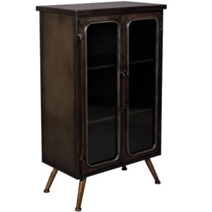 Čern&aacute; kovov&aacute; vintage skř&iacute;ň DUTCHBONE Denza 60 x 35 cm