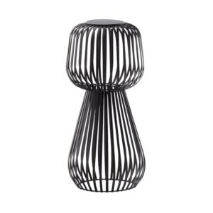 Čern&aacute; kovov&aacute; zahradn&iacute; sol&aacute;rn&iacute; LED lampa Kave Home Reiba