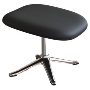 Čern&aacute; kožen&aacute; podnožka FLEXLUX GHOST 53 x 46 cm