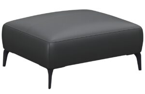 Čern&aacute; kožen&aacute; podnožka FLEXLUX VOLUZZI 91 x 71 cm