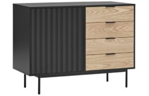 Čern&aacute; lakovan&aacute; komoda Teulat Sierra 108 x 47 cm