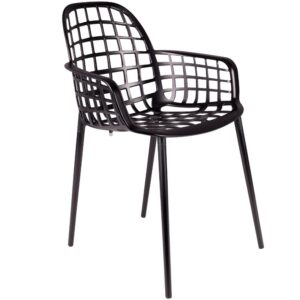 Čern&aacute; stohovateln&aacute; kovov&aacute; židle ZUIVER ALBERT KUIP GARDEN