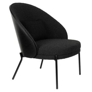 Čern&eacute; boucl&eacute; křeslo DUTCHBONE RODIN