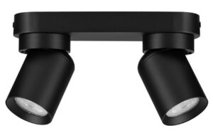 Čern&eacute; kovov&eacute; bodov&eacute; světlo Nova Luce Amecy 22 cm