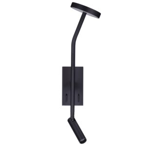 Čern&eacute; kovov&eacute; n&aacute;stěnn&eacute; LED světlo Nova Luce Logos