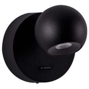 Čern&eacute; kovov&eacute; n&aacute;stěnn&eacute; LED světlo Nova Luce Sfera