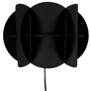 Čern&eacute; kovov&eacute; n&aacute;stěnn&eacute; světlo DUTCHBONE Corridor 27 x 27 cm