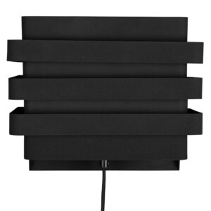 Čern&eacute; kovov&eacute; n&aacute;stěnn&eacute; světlo DUTCHBONE DUMONT