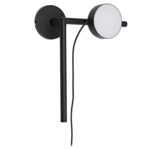 Čern&eacute; kovov&eacute; n&aacute;stěnn&eacute; světlo Kave Home Orey