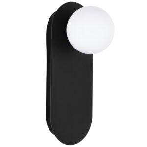 Čern&eacute; kovov&eacute; n&aacute;stěnn&eacute; světlo Nova Luce Blob