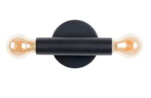 Čern&eacute; kovov&eacute; n&aacute;stěnn&eacute; světlo ZUIVER HAWK