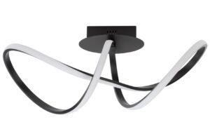 Čern&eacute; kovov&eacute; stropn&iacute; LED světlo Nova Luce Amara 61 cm