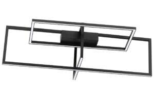 Čern&eacute; kovov&eacute; stropn&iacute; LED světlo Nova Luce Clea 92 cm