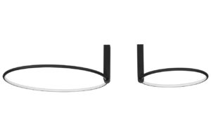 Čern&eacute; kovov&eacute; stropn&iacute; LED světlo Nova Luce Garve 100 cm