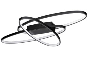 Čern&eacute; kovov&eacute; stropn&iacute; LED světlo Nova Luce Ipon 85 cm