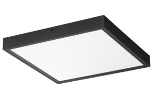 Čern&eacute; kovov&eacute; stropn&iacute; LED světlo Nova Luce Itos 40 x 40 cm