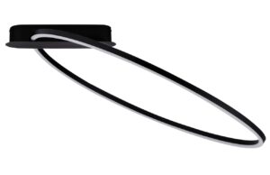 Čern&eacute; kovov&eacute; stropn&iacute; LED světlo Nova Luce Kiklos 64 cm