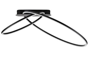 Čern&eacute; kovov&eacute; stropn&iacute; LED světlo Nova Luce Kiklos 72 cm