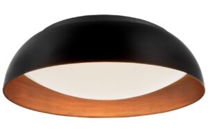 Čern&eacute; kovov&eacute; stropn&iacute; LED světlo Nova Luce Landon 60 cm