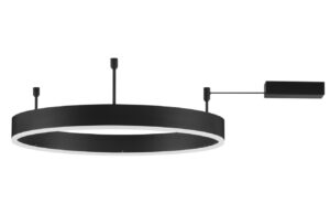 Čern&eacute; kovov&eacute; stropn&iacute; LED světlo Nova Luce Motif 60 cm