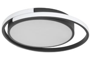 Čern&eacute; kovov&eacute; stropn&iacute; LED světlo Nova Luce Odrey 40 cm