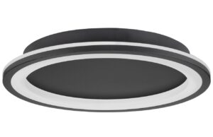 Čern&eacute; kovov&eacute; stropn&iacute; LED světlo Nova Luce Oggy 37 cm