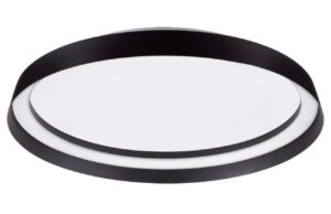 Čern&eacute; kovov&eacute; stropn&iacute; LED světlo Nova Luce Ormi 45 cm