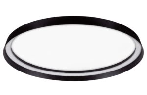 Čern&eacute; kovov&eacute; stropn&iacute; LED světlo Nova Luce Ormi 60 cm