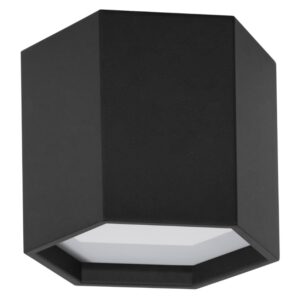 Čern&eacute; kovov&eacute; stropn&iacute; LED světlo Nova Luce Samba II. 25 cm