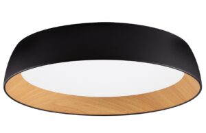 Čern&eacute; kovov&eacute; stropn&iacute; LED světlo Nova Luce Sigi 60 cm