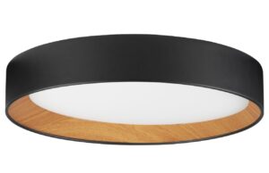 Čern&eacute; kovov&eacute; stropn&iacute; LED světlo Nova Luce Stake 45 cm