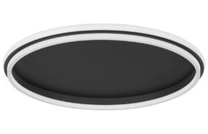 Čern&eacute; kovov&eacute; stropn&iacute; LED světlo Nova Luce Willow 60 cm