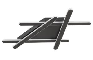 Čern&eacute; kovov&eacute; stropn&iacute; LED světlo Nova Luce Willow 75 x 59 cm