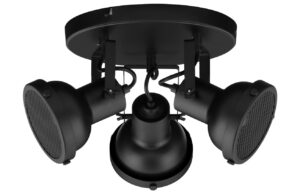 Čern&eacute; kovov&eacute; stropn&iacute; světlo Nova Luce Ruvi 24 cm