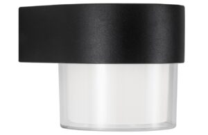 Čern&eacute; kovov&eacute; venkovn&iacute; n&aacute;stěnn&eacute; LED světlo Nova Luce Darf