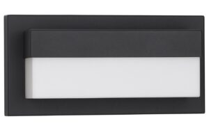 Čern&eacute; kovov&eacute; venkovn&iacute; n&aacute;stěnn&eacute; LED světlo Nova Luce Leto