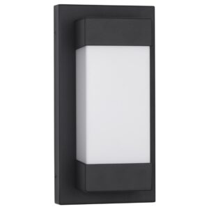 Čern&eacute; kovov&eacute; venkovn&iacute; n&aacute;stěnn&eacute; LED světlo Nova Luce Leto II.