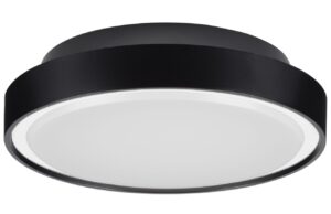 Čern&eacute; kovov&eacute; venkovn&iacute; stropn&iacute; LED světlo Nova Luce Sky 30 cm