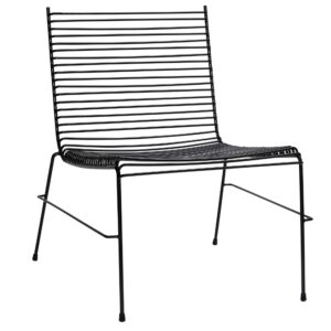 Čern&eacute; kovov&eacute; zahradn&iacute; křeslo H&uuml;bsch String