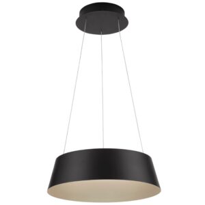 Čern&eacute; kovov&eacute; z&aacute;věsn&eacute; LED světlo Nova Luce Alba 42 cm
