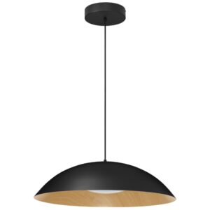 Čern&eacute; kovov&eacute; z&aacute;věsn&eacute; LED světlo Nova Luce Glim 60 cm