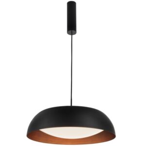 Čern&eacute; kovov&eacute; z&aacute;věsn&eacute; LED světlo Nova Luce Landon 60 cm