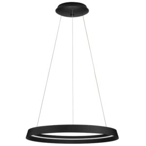 Čern&eacute; kovov&eacute; z&aacute;věsn&eacute; LED světlo Nova Luce Ormi 60 cm